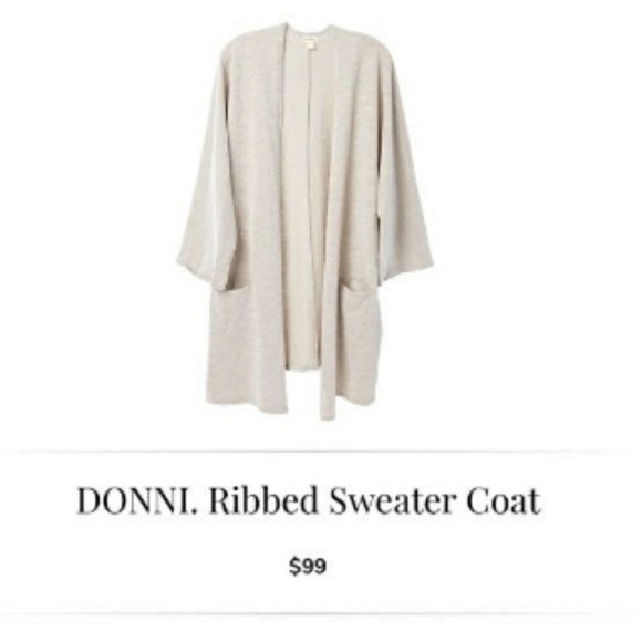 Anthropologie Donni Ribbed Sweater Coat Cardigan One Size fits Most NWT - Picture 6 of 7